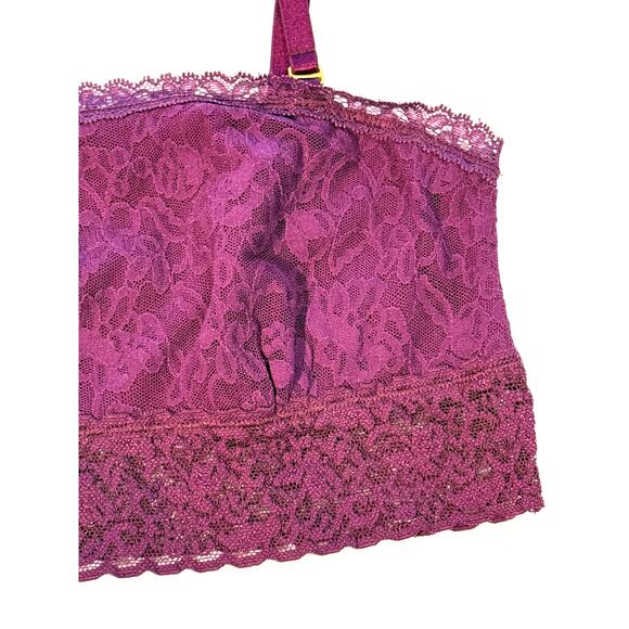 Two Victoria's Secret PINK Lace Bralettes Gray and Purple Size Medium - Picture 14 of 16
